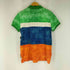 ポロバイラルフローレン Polo by RALPH LAUREN 90S CUSTOM FIT ビックポニー刺繍 ストライプ フロントプリント ポロシャツ メンズ import:M