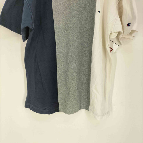 チャンピオン Champion Reverse Weave リバースウィーブ ロゴ刺繍 再構築 ドッキング クルーネックTシャツ メンズ import:S