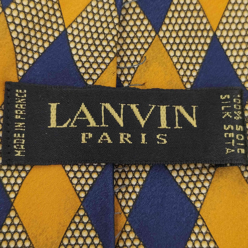ランバンパリ LANVIN PARIS フランス製 シルク100% 総柄ネクタイ メンズ