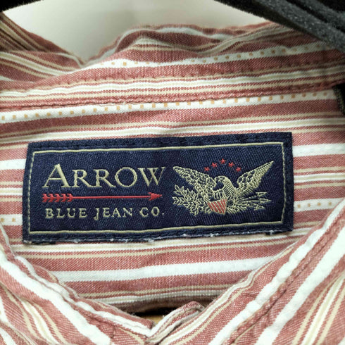 アロー ARROW オーバーサイズ ストライプ 半袖シャツ メンズ import:XL
