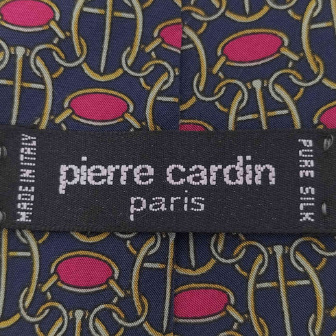 ピエールカルダン pierre cardin イタリア製 シルク100% 総柄ネクタイ メンズ