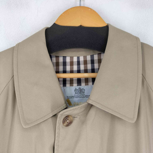 アクアスキュータム AQUASCUTUM 裏地チェック ステンカラーコート メンズ