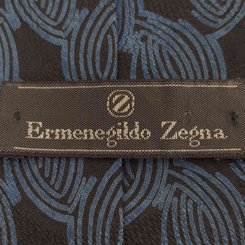 エルメネジルドゼニア Ermenegildo Zegna ロープ柄 シルク100% ネクタイ メンズ