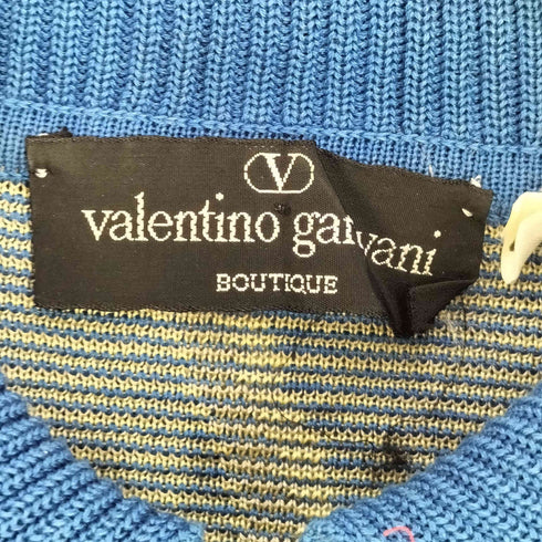 ヴァレンティノガラヴァーニ VALENTINO GARAVANI イタリア製 総柄 ニットポロシャツ メンズ EUR:48