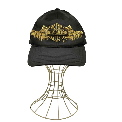ハーレーダビッドソン HARLEY-DAVIDSON 90-00S ANNCO ボディ モーター サイクル ウィング ロゴ 刺繍 6パネル キャップ スナップバック メンズ