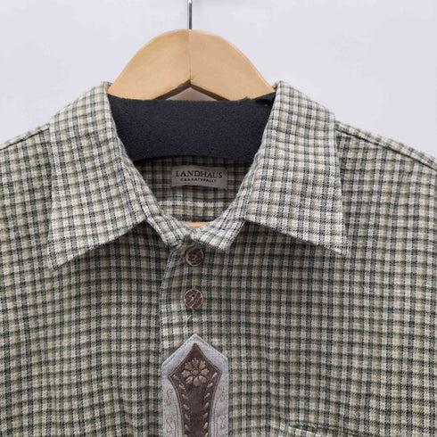 LANDHAUS チロリアン ネルシャツ メンズ import:L