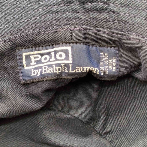 ポロバイラルフローレン Polo by RALPH LAUREN 90S USA製 ポニー刺繍 ハトメ コットン ハット メンズ