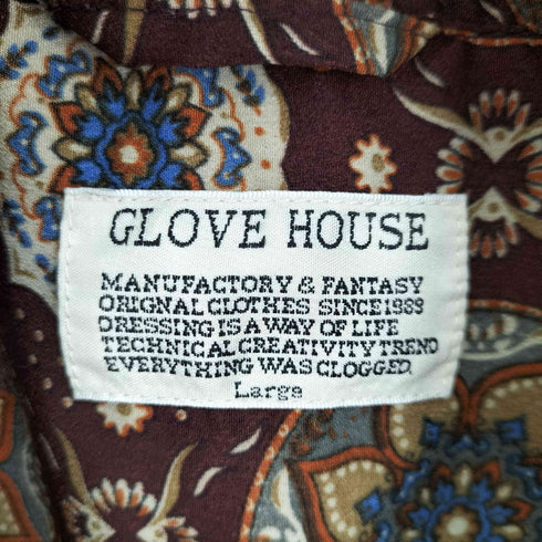 グローブハウス GLOVE HOUSE 総柄 L/S オープンカラーシャツ メンズ JPN:L