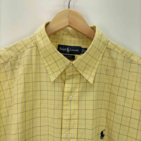 ラルフローレン RALPH LAUREN 90S ポニー刺繍 BLAKE ブレイク チェック ボタンダウン S/S シャツ メンズ import:XL