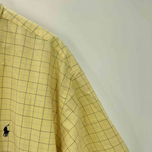 ラルフローレン RALPH LAUREN 90S ポニー刺繍 BLAKE ブレイク チェック ボタンダウン S/S シャツ メンズ import:XL