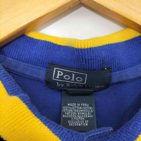 ポロバイラルフローレン Polo by RALPH LAUREN 90s ビッグポニー 刺繍 ポロシャツ メンズ XL(18-20)