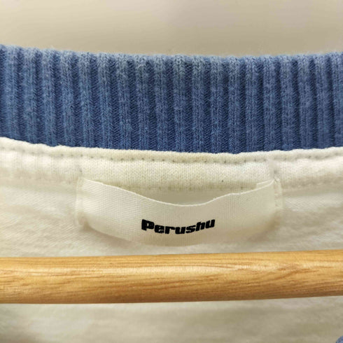 ペルーシュ Perushu レトロ リブ 配色 ロンT L/S カットソー メンズ import:L