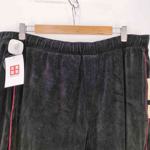 JNCO ロゴ ワッペン パイピング ベルテッド ベロア イージー パンツ メンズ XL