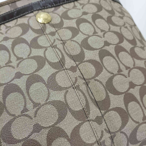 コーチ COACH 裏地チェック柄 シグネチャー トートバッグ レディース