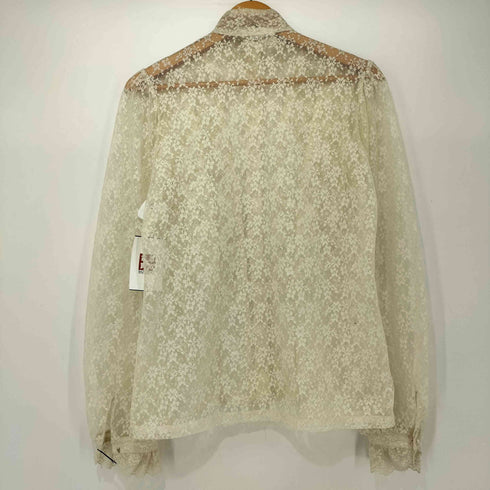 80s vintage レース フリル ブラウス レディース 8