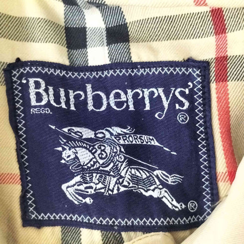 バーバリーズ BURBERRYS 90s 裏地ノバチェック 比翼ステンカラーコート メンズ