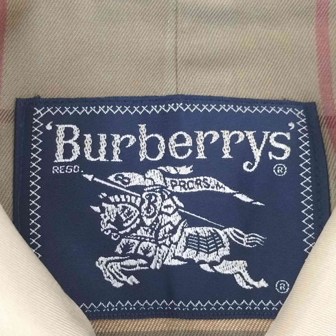 バーバリーズ BURBERRYS 90s 裏地チェック 比翼ステンカラーコート メンズ