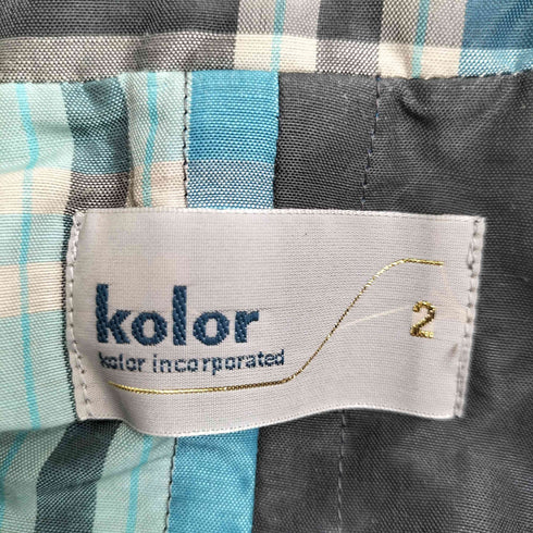 カラー kolor チェック ドッキングジャケット レディース JPN:2