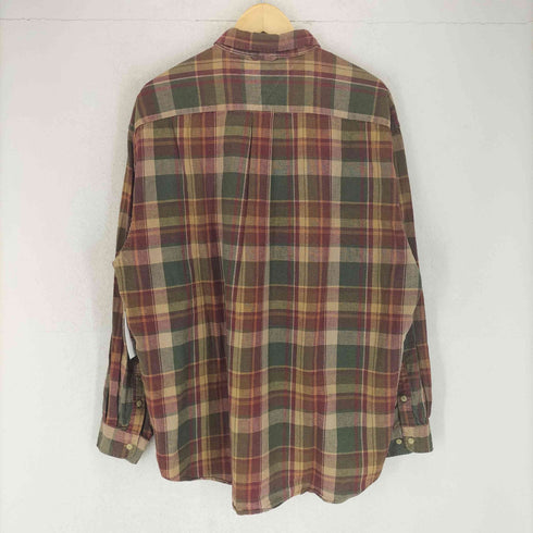 トミーヒルフィガー TOMMY HILFIGER コットンリネンチェック柄ボタンシャツ メンズ import:XL