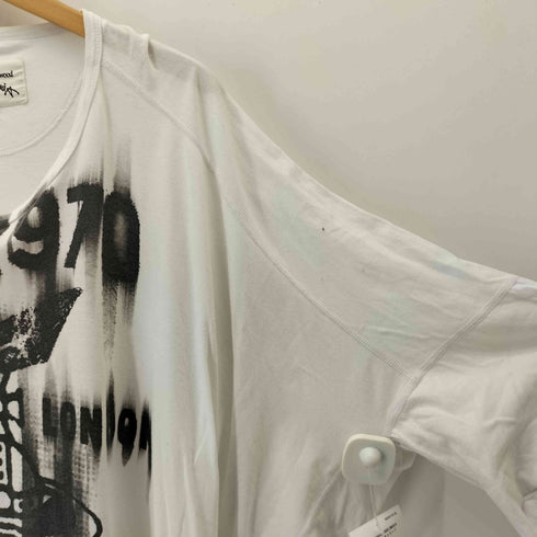 ヴィヴィアンウエストウッドアングロマニア Vivienne Westwood ANGLOMANIA フロントプリント ロング 半袖Tシャツ カットソー レディース 38