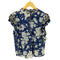 ポロラルフローレン POLO RALPH LAUREN フラワープリント 袖プリーツ シアーブラウス レディース import:L