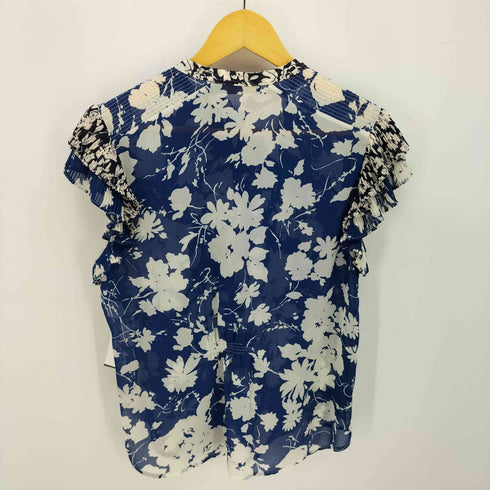 ポロラルフローレン POLO RALPH LAUREN フラワープリント 袖プリーツ シアーブラウス レディース import:L