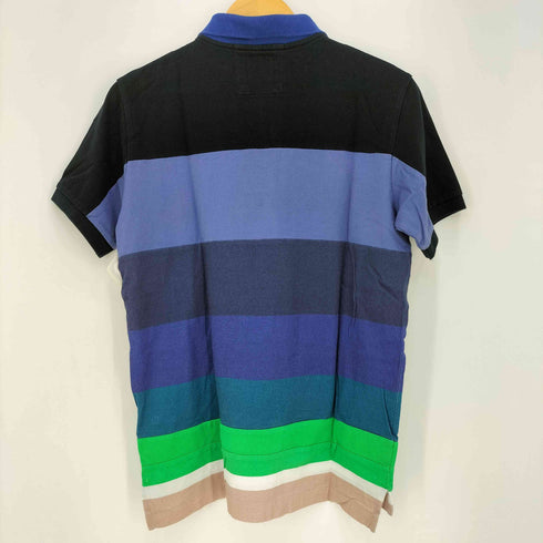 ポールスミス Paul Smith マルチカラー 生地切替 サイドスリット ポロシャツ メンズ import:M