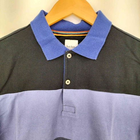 ポールスミス Paul Smith マルチカラー 生地切替 サイドスリット ポロシャツ メンズ import:M