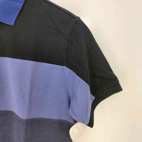 ポールスミス Paul Smith マルチカラー 生地切替 サイドスリット ポロシャツ メンズ import:M