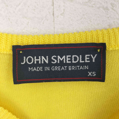 ジョンスメドレー JOHN SMEDLEY 英国製 Vネット コットンニット レディース import:XS