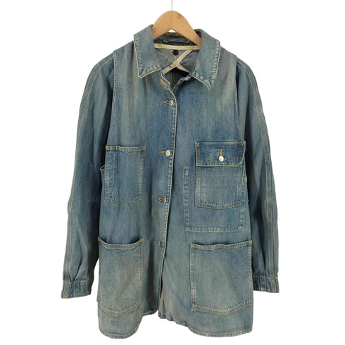 ライト WRYHT 24SS BOLERO SLEEVE CHORE JACKET ダメージ加工 デニム カバーオール レディース JPN:2