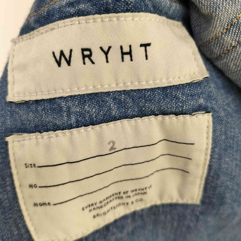 ライト WRYHT 24SS BOLERO SLEEVE CHORE JACKET ダメージ加工 デニム カバーオール レディース JPN:2