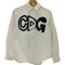 コムデギャルソン COMME des GARCONS 黒ボタンデザイン デカデザイン ロングスリーブ ボタンダウンシャツ メンズ S
