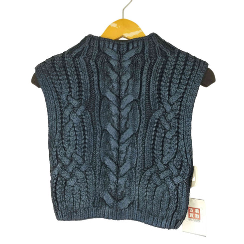 ザラ ZARA メタリックケーブル編み ノースリーブ レディース import:S