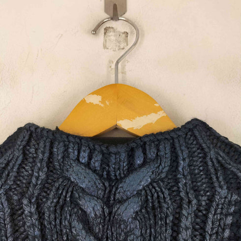 ザラ ZARA メタリックケーブル編み ノースリーブ レディース import:S
