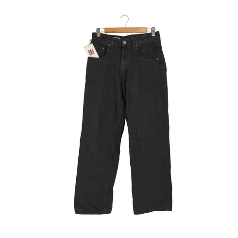 ザラ ZARA バギーフィット ブラックデニムパンツ メンズ 38