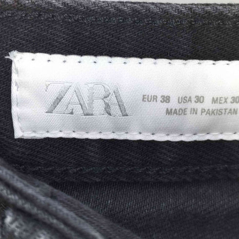 ザラ ZARA バギーフィット ブラックデニムパンツ メンズ 38