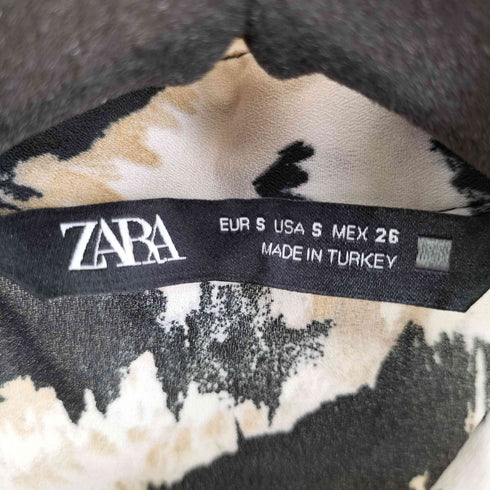 ザラ ZARA 総柄 L/S シャツ レディース import:S