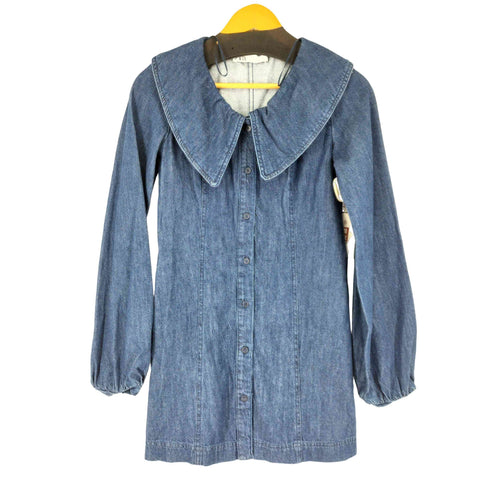 ザラ ZARA デニムシャツワンピース レディース import:XS