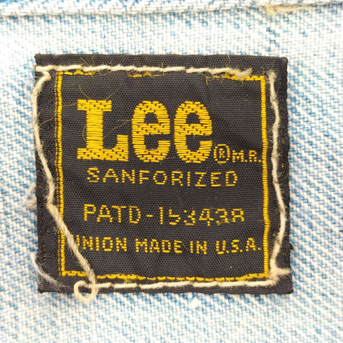 リー Lee 70s USA製 四角黒タグ 後期 101-J PATD-153438 デニム トラッカージャケット メンズ