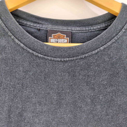 ハーレーダビッドソン HARLEY-DAVIDSON 00S USA製 2004コピーライト 両面プリント ポケットTシャツ フェード メンズ import:L