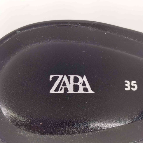 ザラ ZARA フローラル レザーハイヒールサンダル レディース EUR:35
