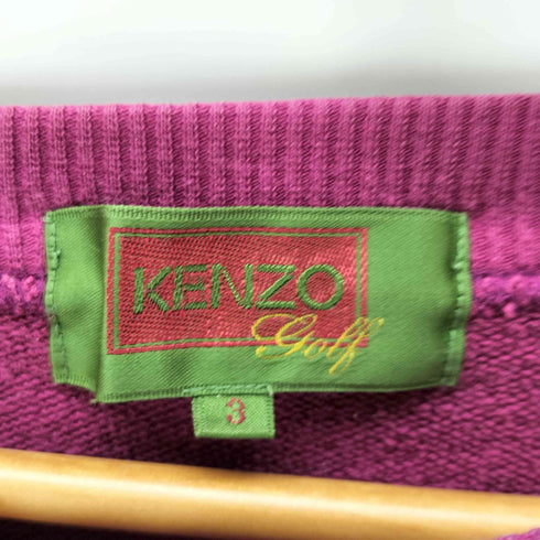 ケンゾーゴルフ KENZO GOLF 両面 ロゴ 刺繍 クルーネック スウェット メンズ JPN:3