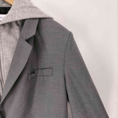 ザラ ZARA フーディ レイヤード ジャケット パーカー メンズ import:M