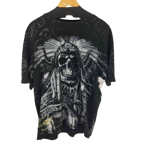 スカルプリント クルーネックTシャツ メンズ