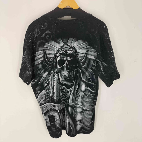 スカルプリント クルーネックTシャツ メンズ