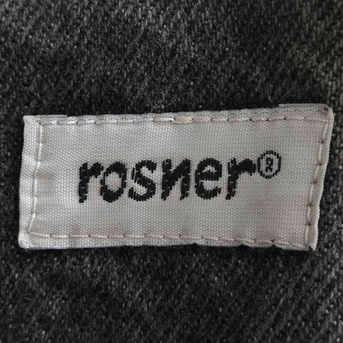 rosner ドイツ製 タック テーパード ブラックデニム メンズ