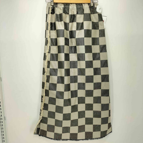 マチュアリー maturely Glitter Check Maxi グリッター チェック マキシ スカート レディース
