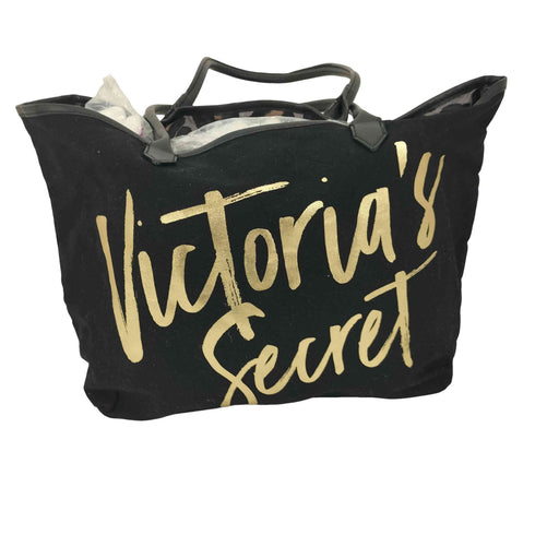 Victoria's Secret 裏地レオパード ロゴプリント キャンバストートバッグ Y2K レディース