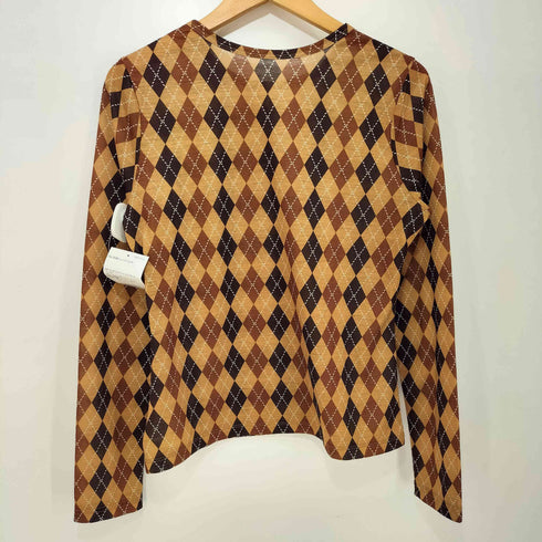 レイビームス Ray BEAMS 25AW アーガイルプリント クルーネック トップス レディース